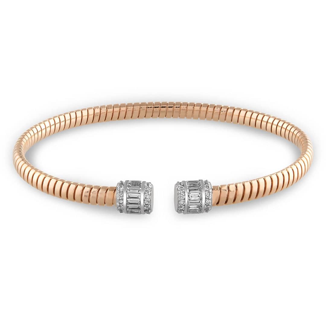 Baguette Cut Spiral Bracelet
