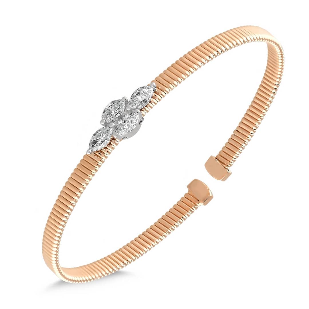 Marquise Diamond Spiral Bracelet