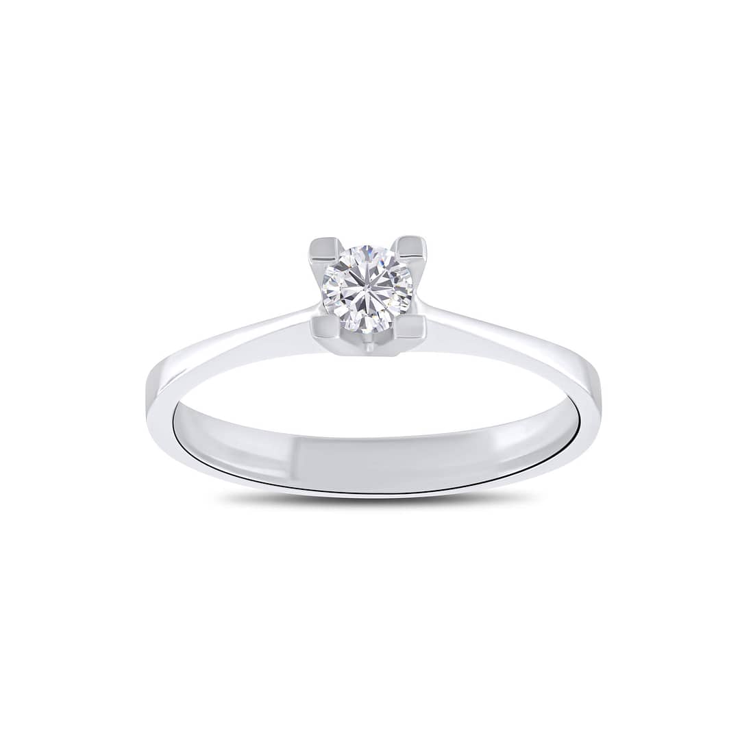 4 Tab Prongs Solitaire Ring