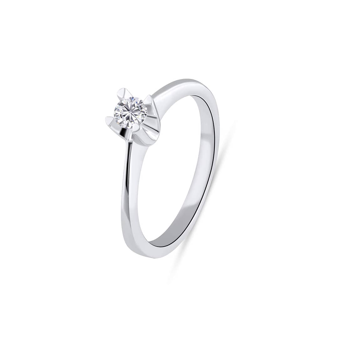 4 U Prongs Solitaire Ring
