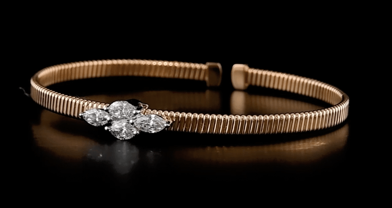 Marquise Diamond Spiral Bracelet